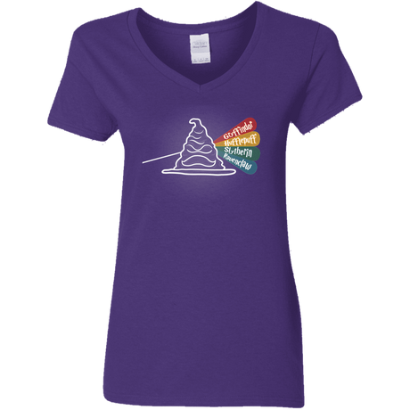 T-Shirts Purple / S Dark Side of the Hat Women's V-Neck T-Shirt