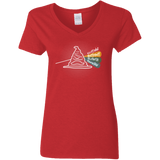 T-Shirts Red / S Dark Side of the Hat Women's V-Neck T-Shirt