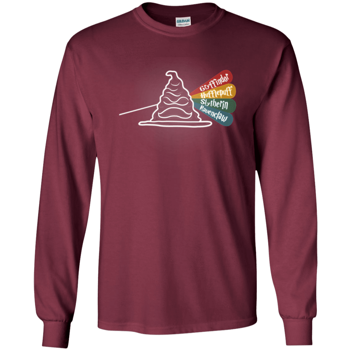 T-Shirts Maroon / YS Dark Side of the Hat Youth Long Sleeve T-Shirt