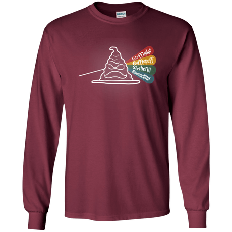 T-Shirts Maroon / YS Dark Side of the Hat Youth Long Sleeve T-Shirt