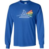 T-Shirts Royal / YS Dark Side of the Hat Youth Long Sleeve T-Shirt