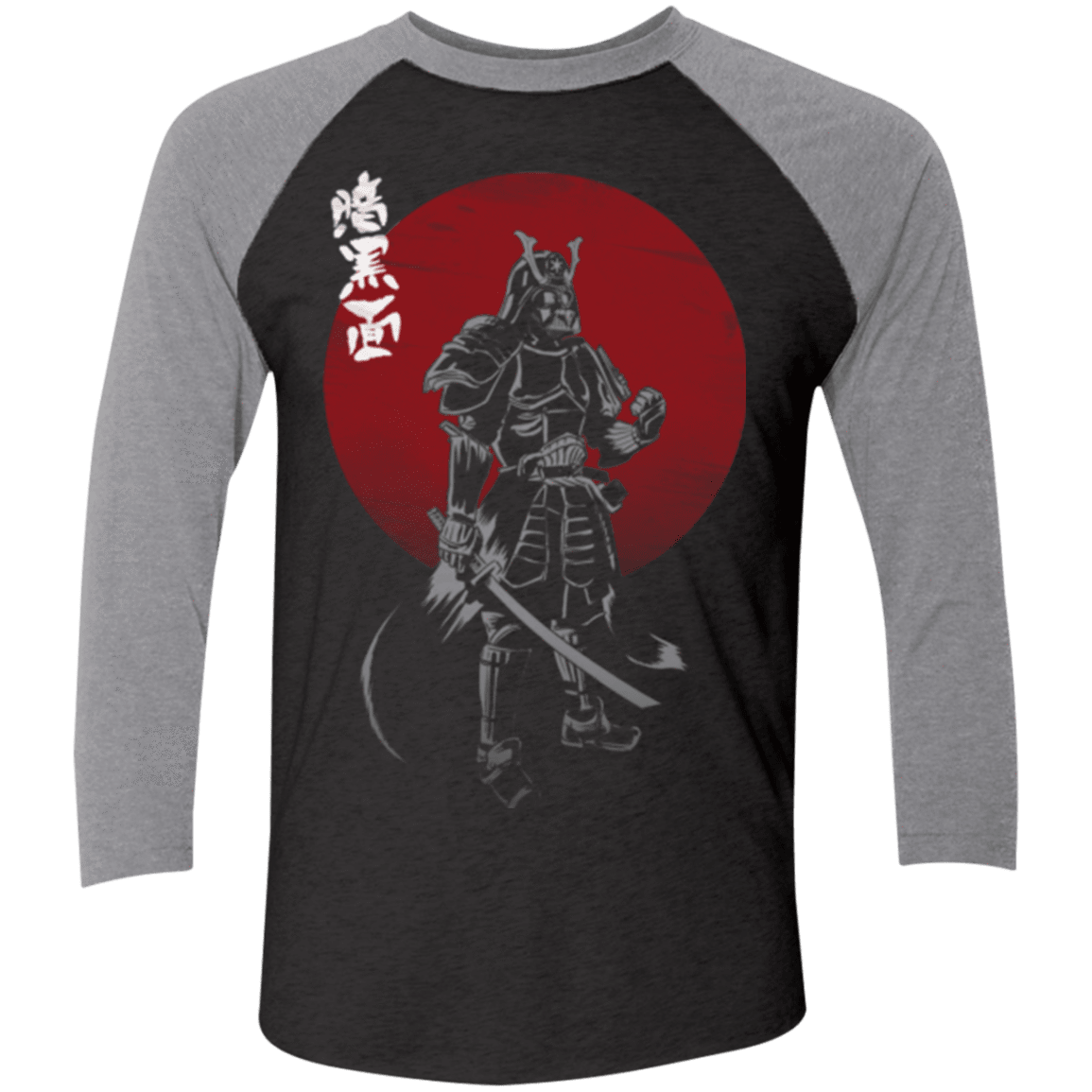 T-Shirts Vintage Black/Premium Heather / X-Small Dark Side of the Samurai Men's Triblend 3/4 Sleeve