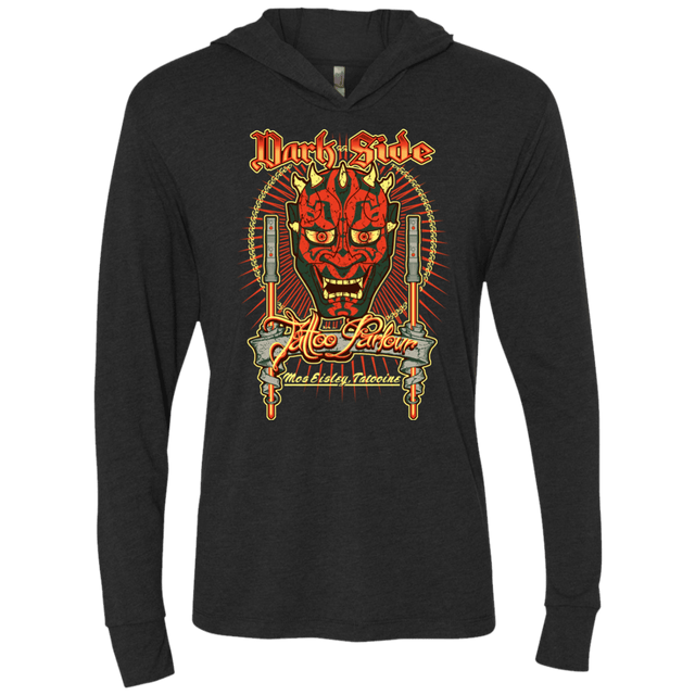 T-Shirts Vintage Black / X-Small Dark Side Tattoo Triblend Long Sleeve Hoodie Tee