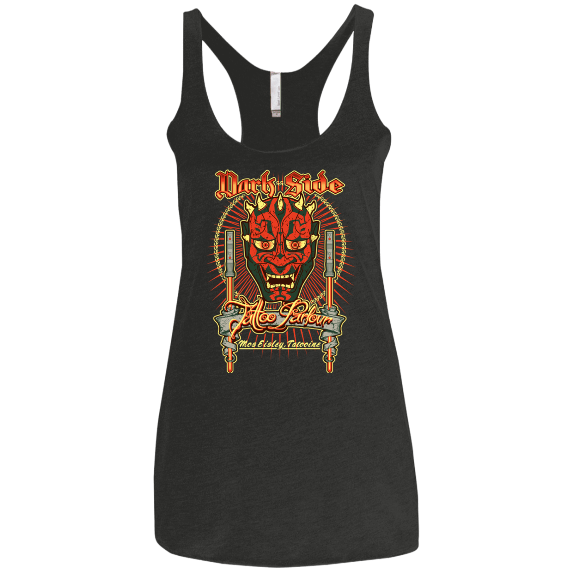 T-Shirts Vintage Black / X-Small Dark Side Tattoo Women's Triblend Racerback Tank