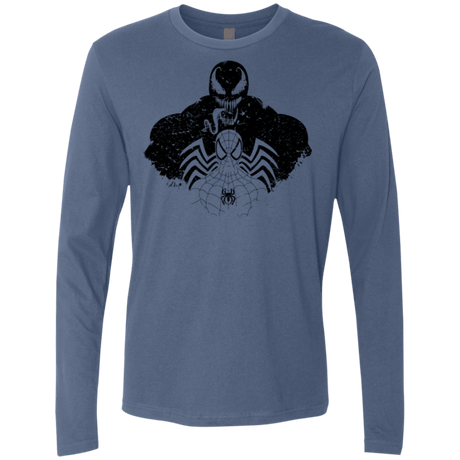 T-Shirts Indigo / Small Dark Spider Shadow Men's Premium Long Sleeve