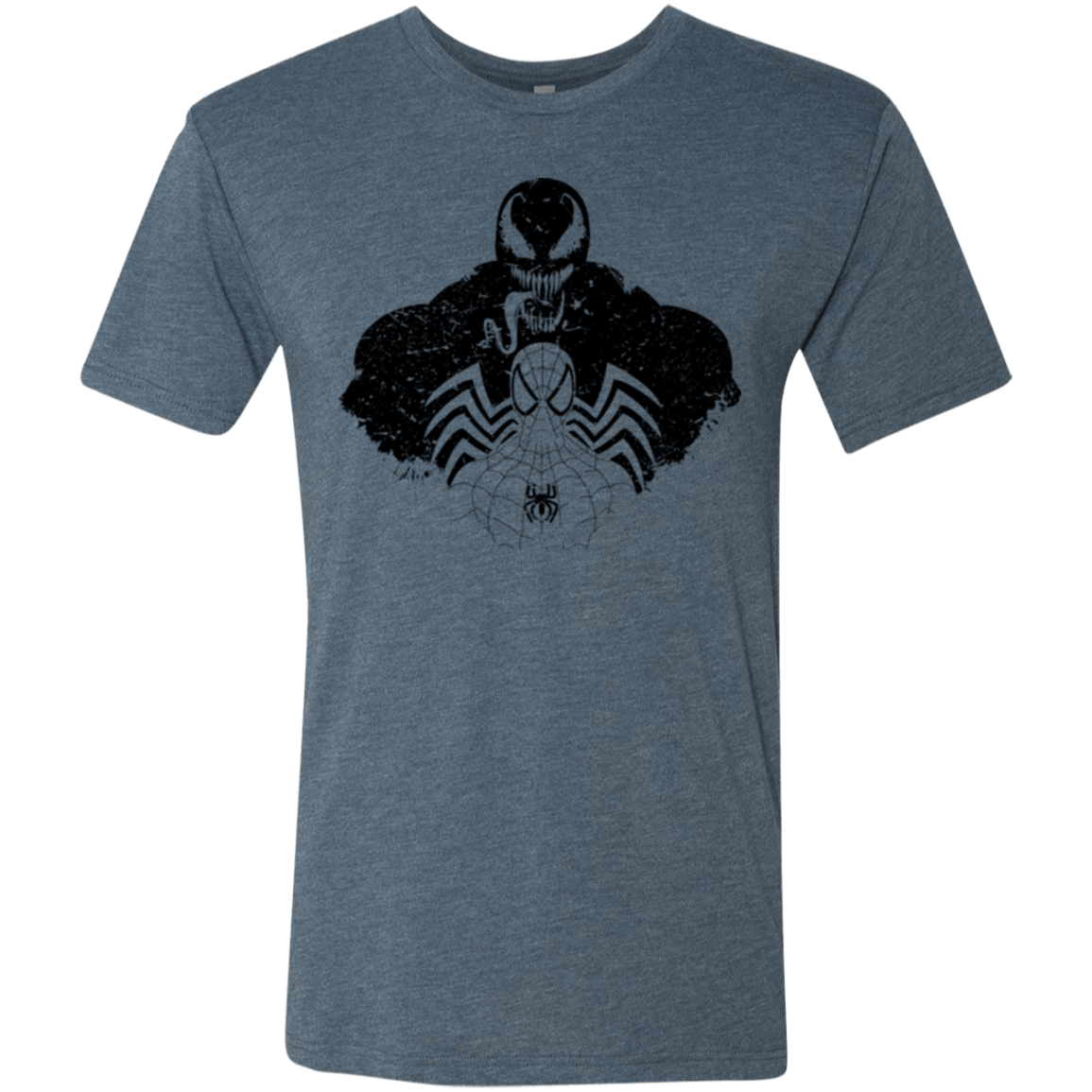 T-Shirts Indigo / Small Dark Spider Shadow Men's Triblend T-Shirt
