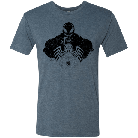 T-Shirts Indigo / Small Dark Spider Shadow Men's Triblend T-Shirt