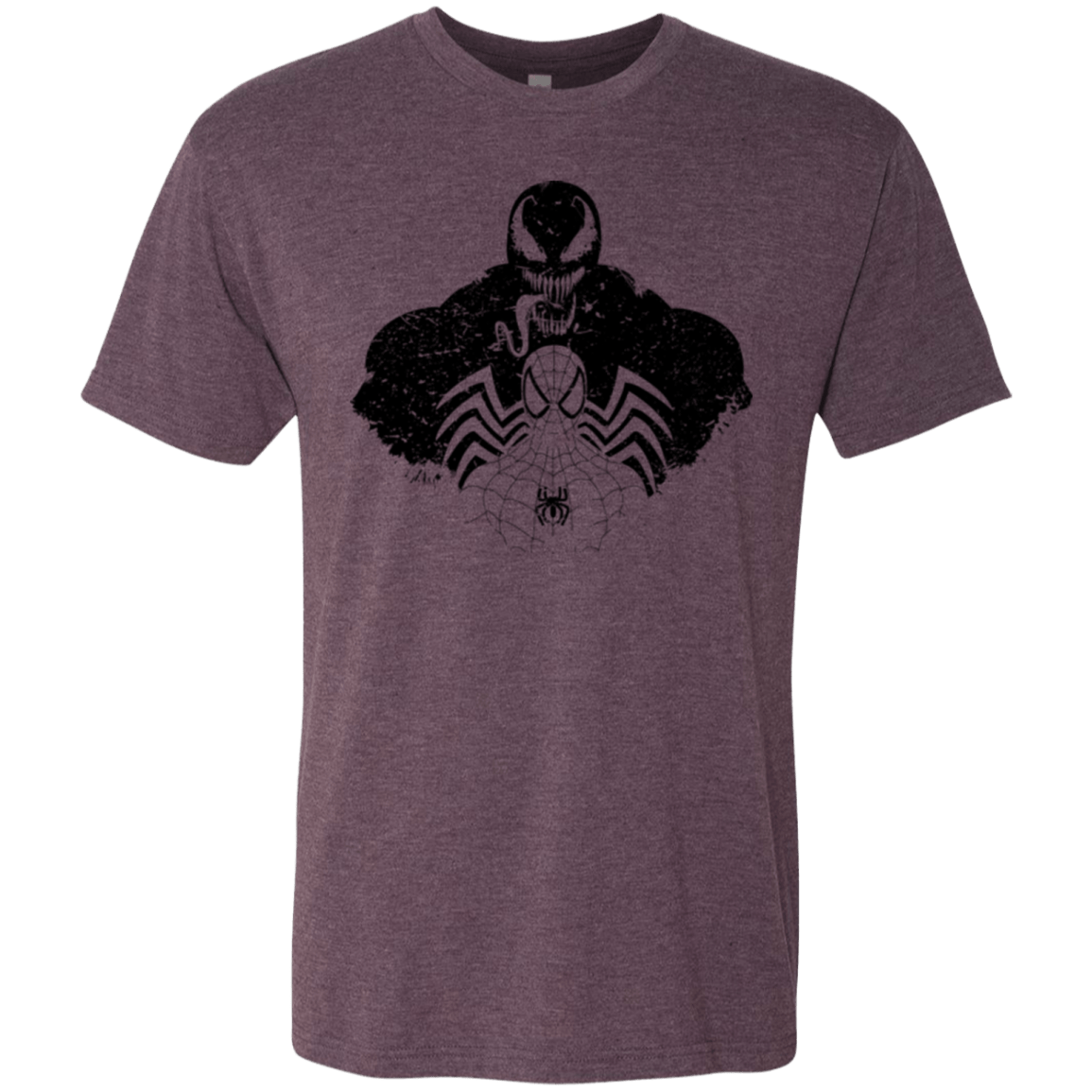 T-Shirts Vintage Purple / Small Dark Spider Shadow Men's Triblend T-Shirt