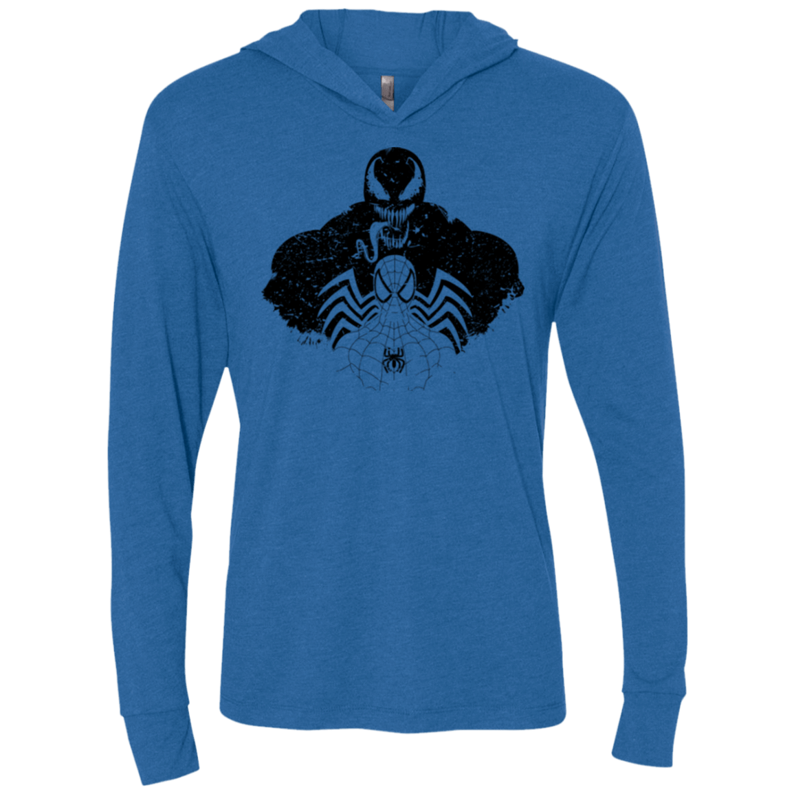 T-Shirts Vintage Royal / X-Small Dark Spider Shadow Triblend Long Sleeve Hoodie Tee