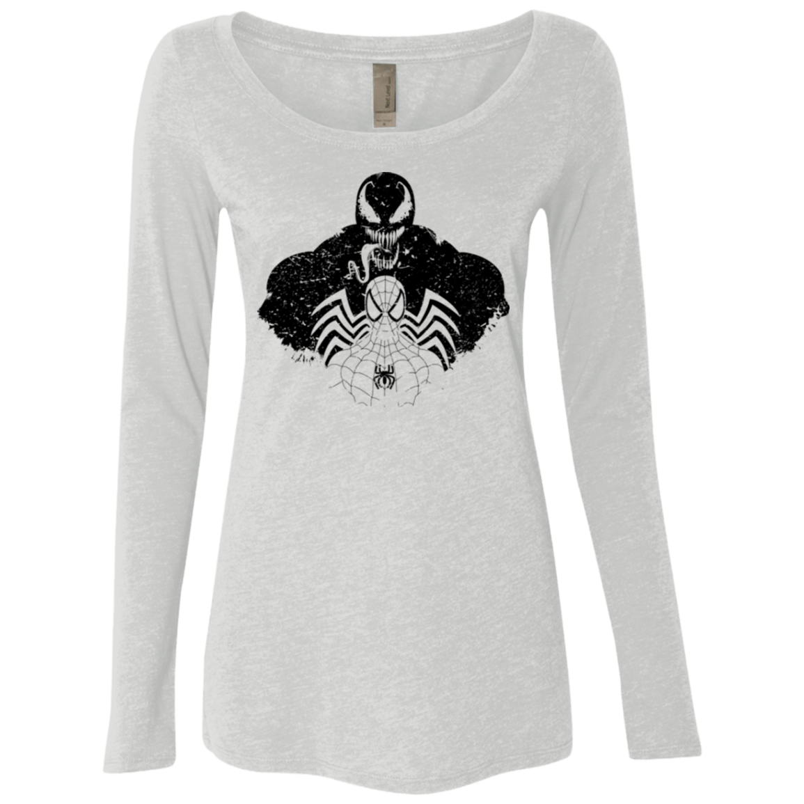 T-Shirts Heather White / Small Dark Spider Shadow Women's Triblend Long Sleeve Shirt