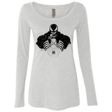 T-Shirts Heather White / Small Dark Spider Shadow Women's Triblend Long Sleeve Shirt