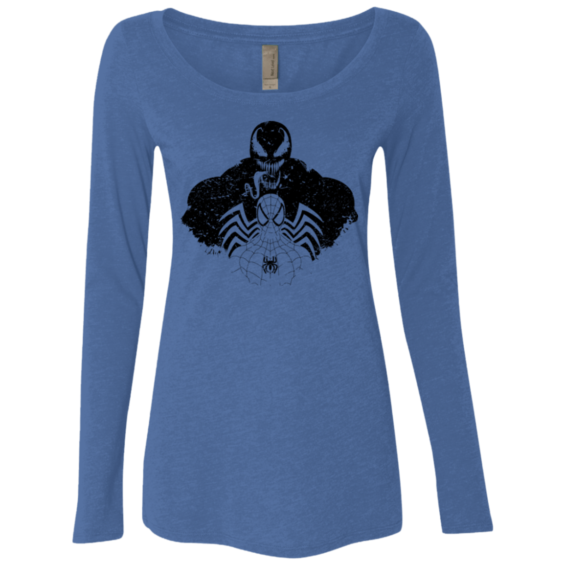 T-Shirts Vintage Royal / Small Dark Spider Shadow Women's Triblend Long Sleeve Shirt