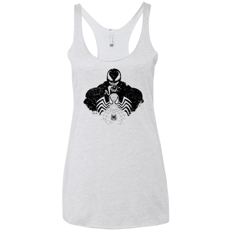 T-Shirts Heather White / X-Small Dark Spider Shadow Women's Triblend Racerback Tank
