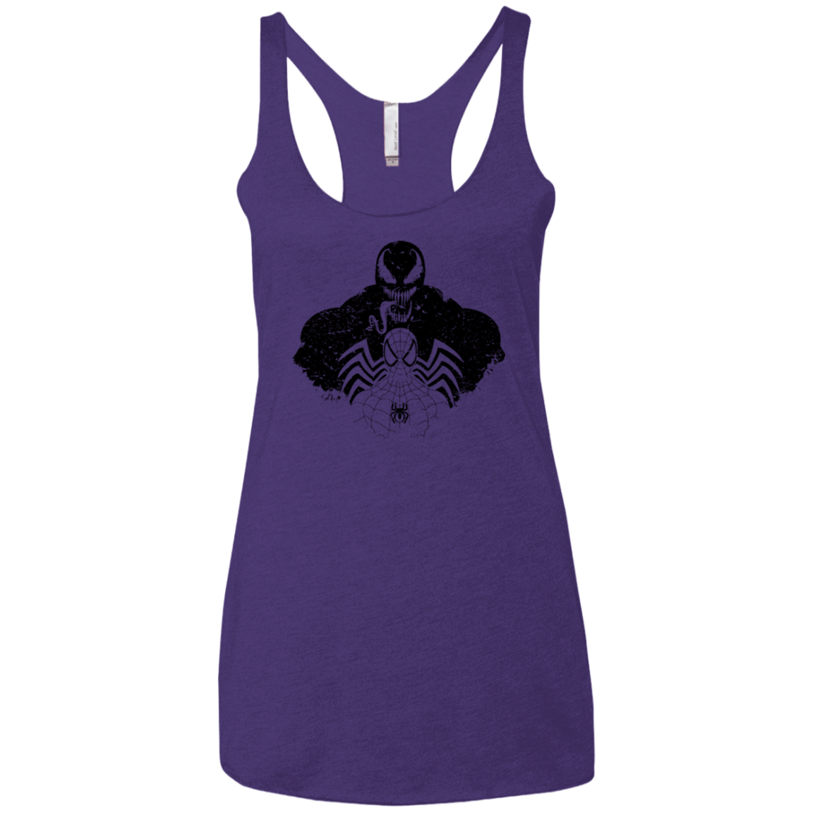 T-Shirts Purple / X-Small Dark Spider Shadow Women's Triblend Racerback Tank