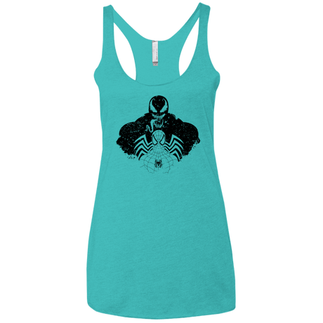 T-Shirts Tahiti Blue / X-Small Dark Spider Shadow Women's Triblend Racerback Tank