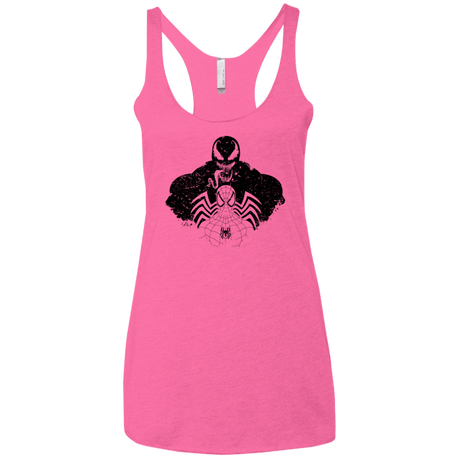 T-Shirts Vintage Pink / X-Small Dark Spider Shadow Women's Triblend Racerback Tank