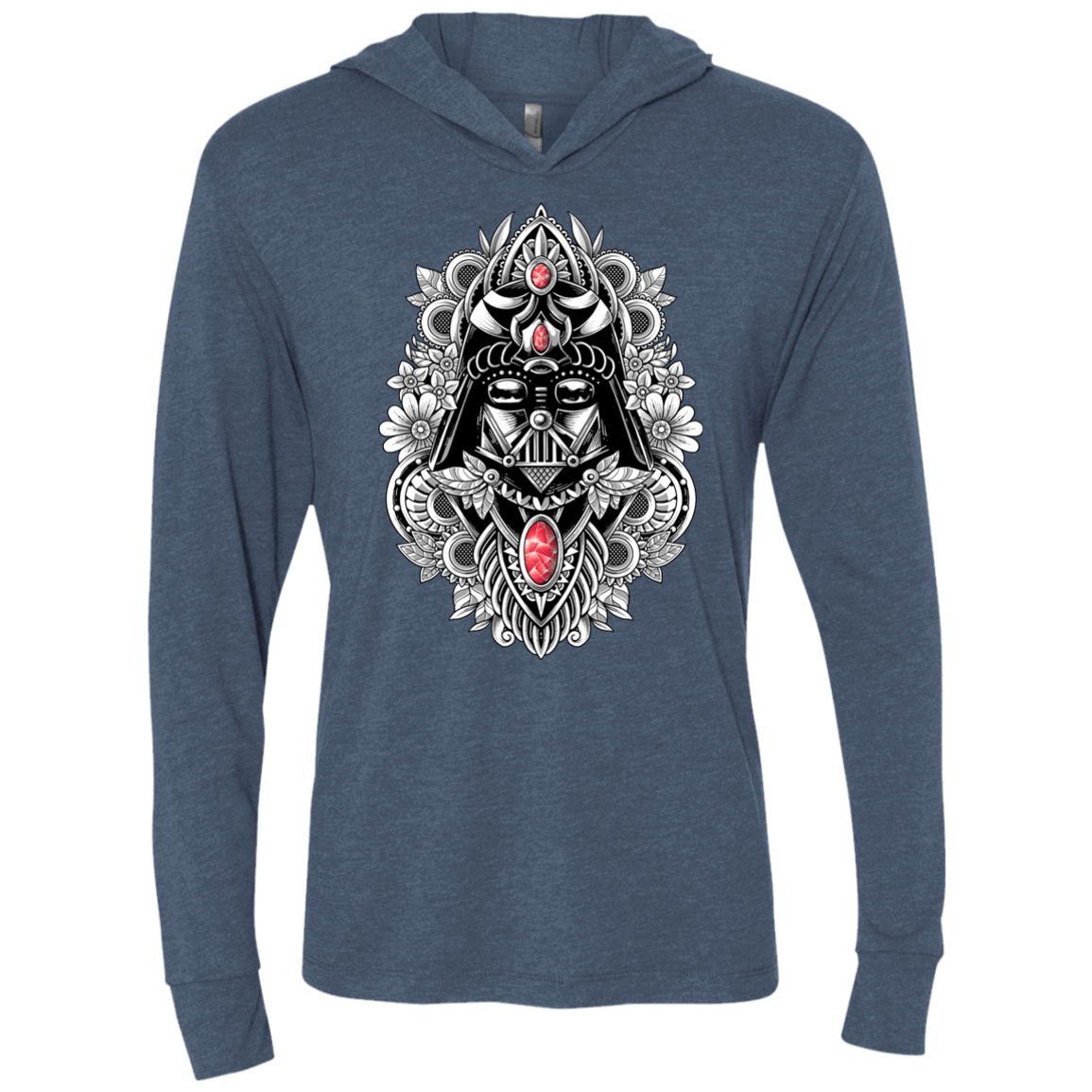 T-Shirts Indigo / X-Small Dark Spirit Triblend Long Sleeve Hoodie Tee