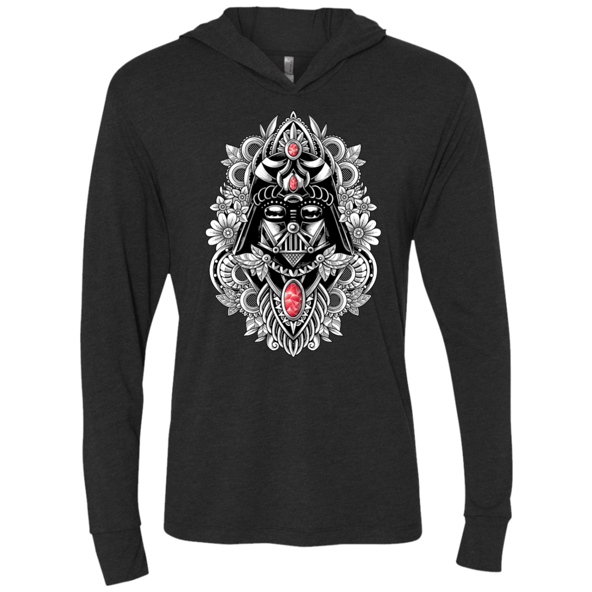 T-Shirts Vintage Black / X-Small Dark Spirit Triblend Long Sleeve Hoodie Tee