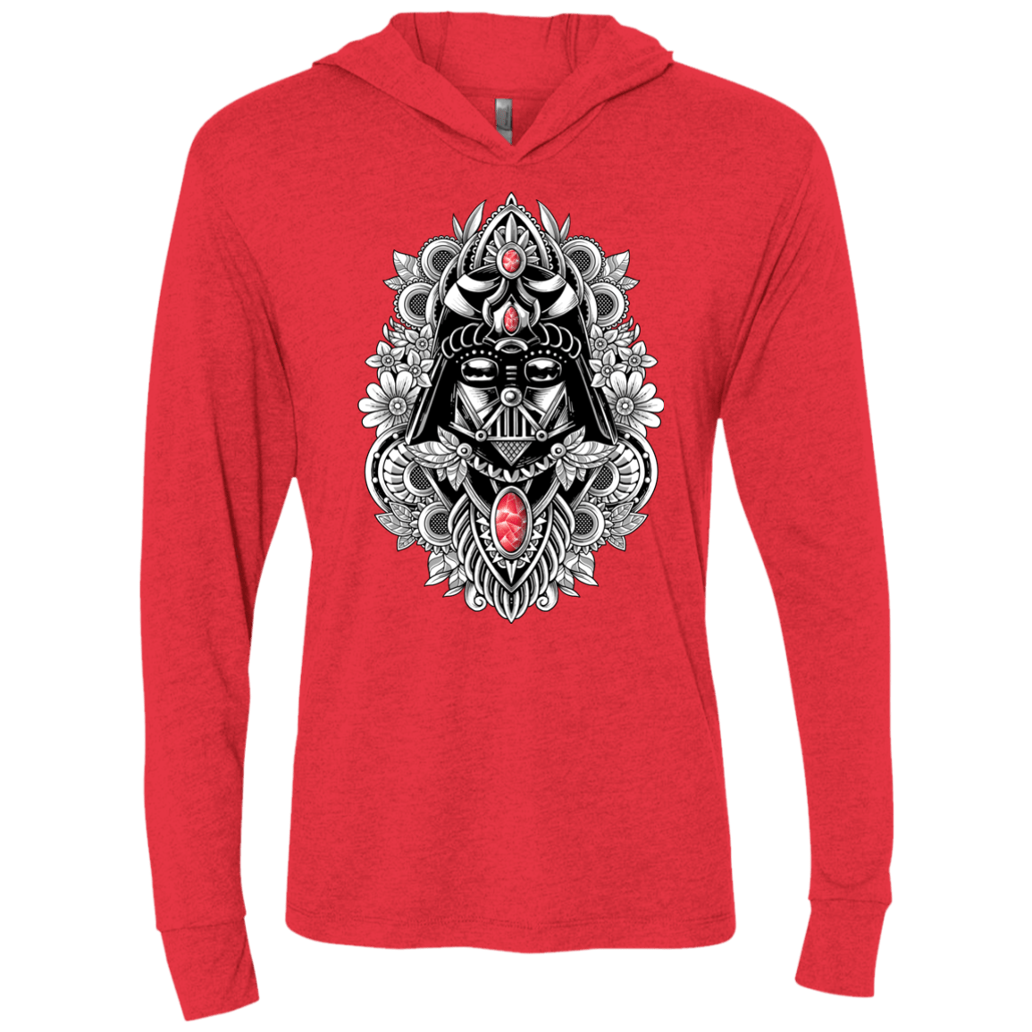 T-Shirts Vintage Red / X-Small Dark Spirit Triblend Long Sleeve Hoodie Tee