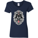 T-Shirts Navy / S Dark Spirit Women's V-Neck T-Shirt