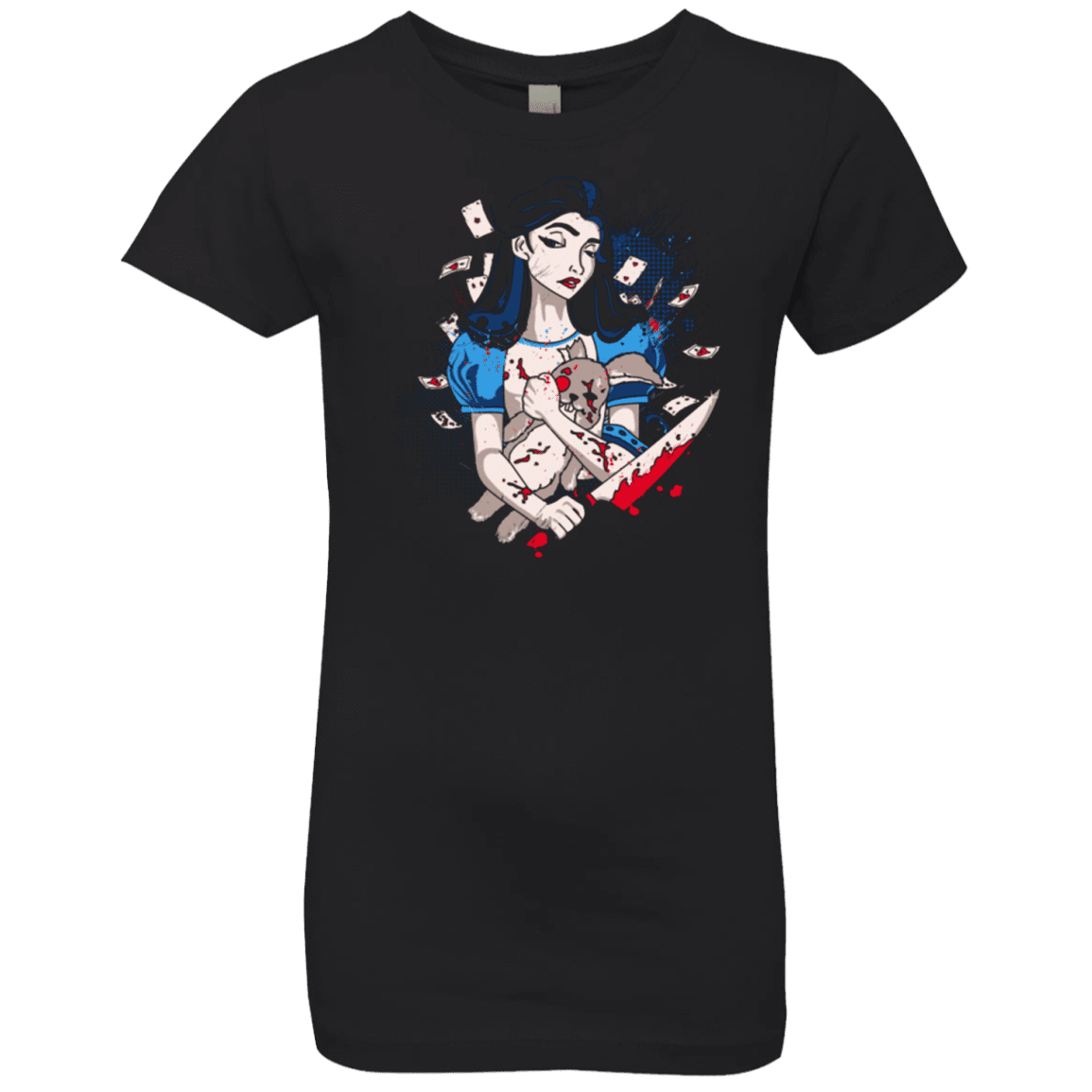 T-Shirts Black / YXS Dark Wonderland Girls Premium T-Shirt