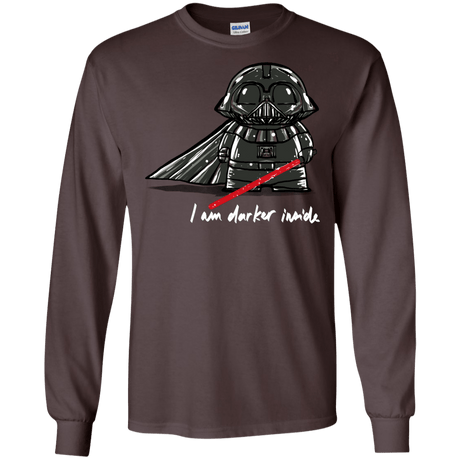 T-Shirts Dark Chocolate / S Darker Inside Men's Long Sleeve T-Shirt