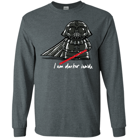 T-Shirts Dark Heather / S Darker Inside Men's Long Sleeve T-Shirt