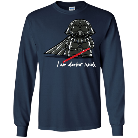 T-Shirts Navy / S Darker Inside Men's Long Sleeve T-Shirt