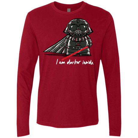 T-Shirts Cardinal / S Darker Inside Men's Premium Long Sleeve
