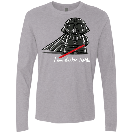 T-Shirts Heather Grey / S Darker Inside Men's Premium Long Sleeve