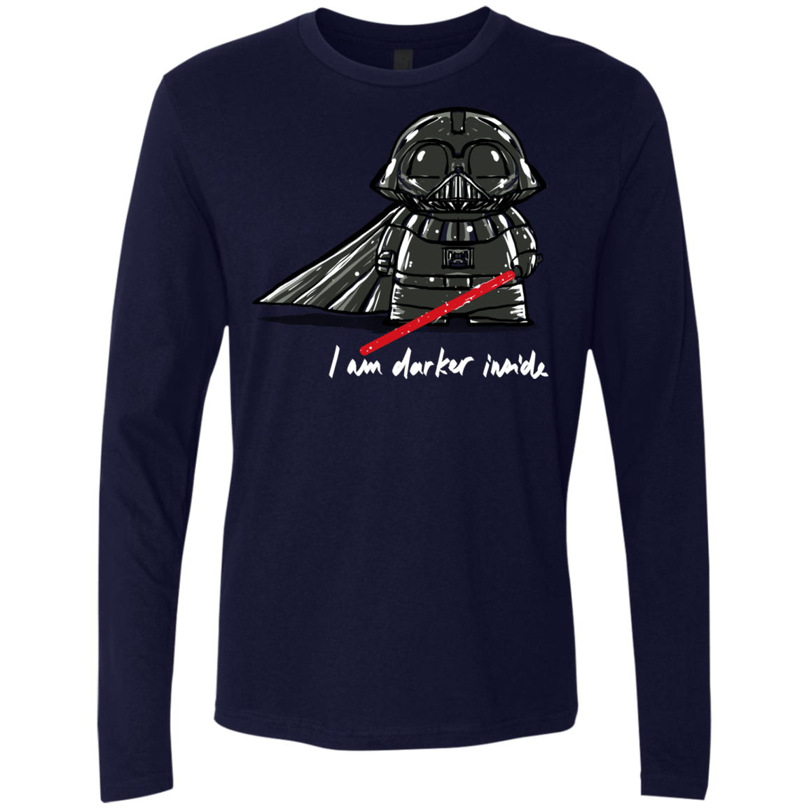 T-Shirts Midnight Navy / S Darker Inside Men's Premium Long Sleeve