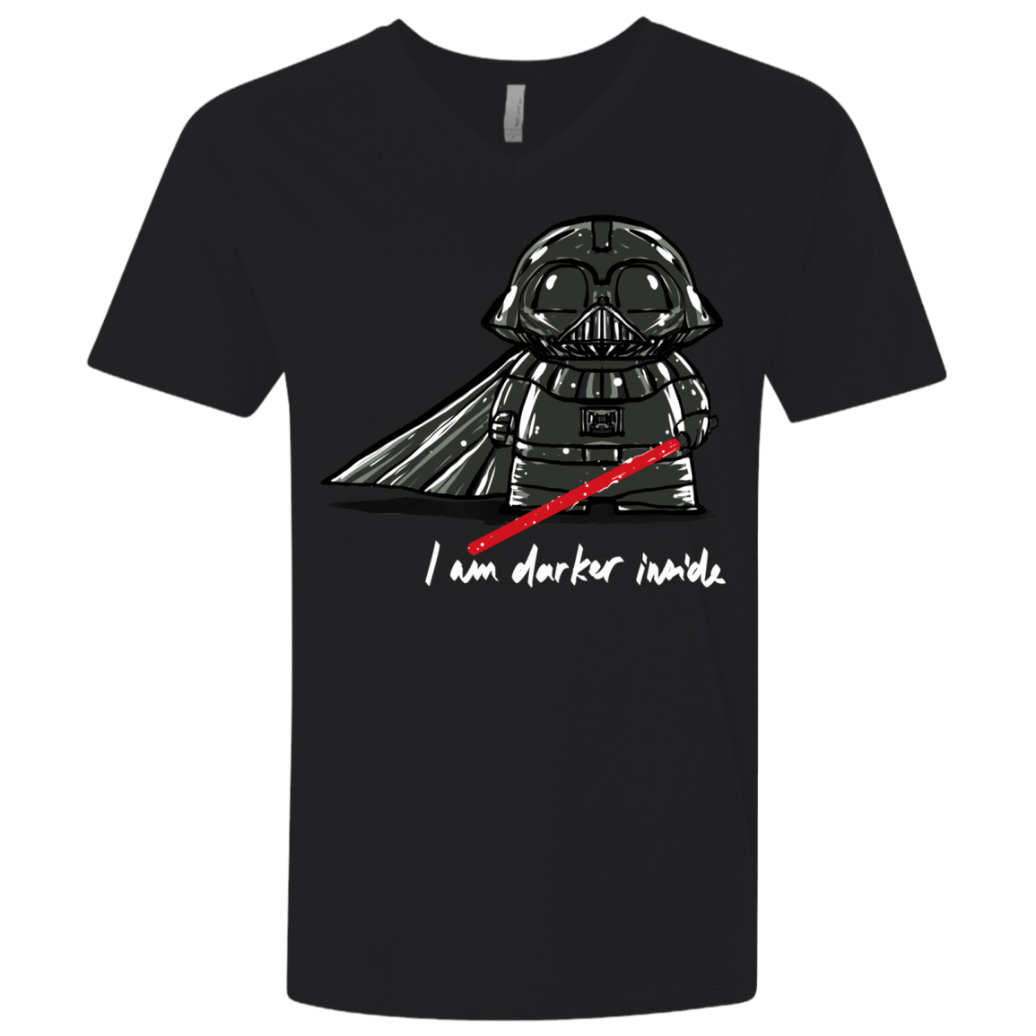 T-Shirts Black / X-Small Darker Inside Men's Premium V-Neck