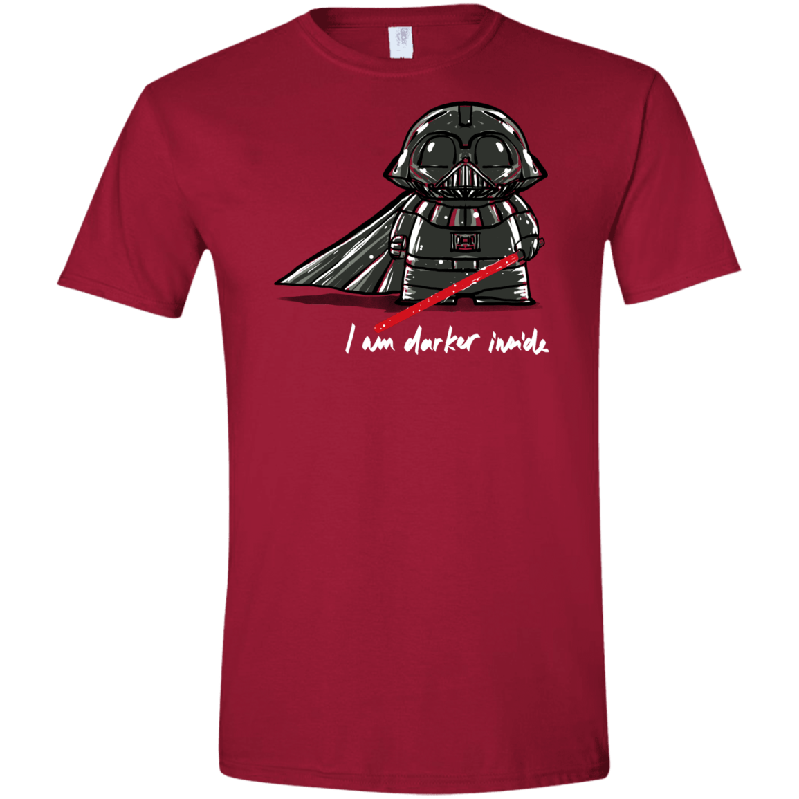 T-Shirts Cardinal Red / S Darker Inside Men's Semi-Fitted Softstyle