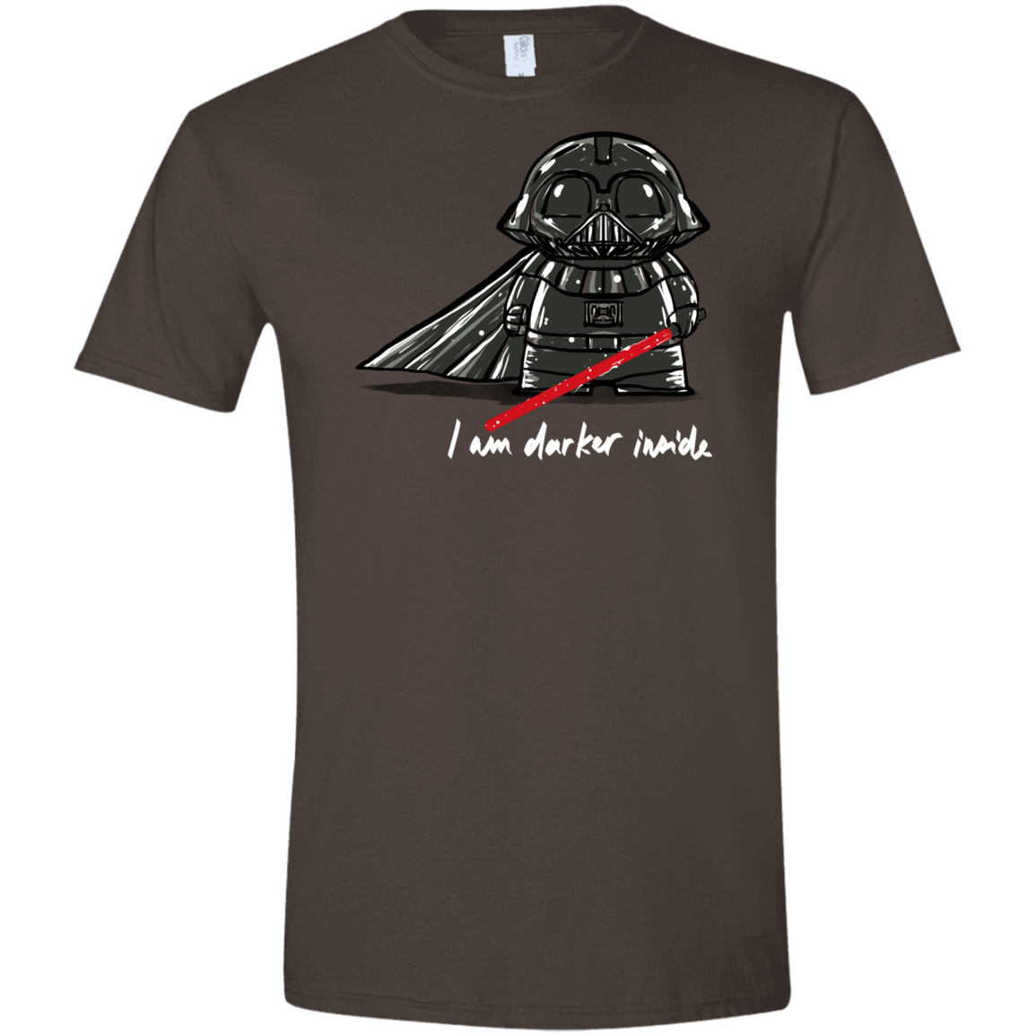 T-Shirts Dark Chocolate / S Darker Inside Men's Semi-Fitted Softstyle