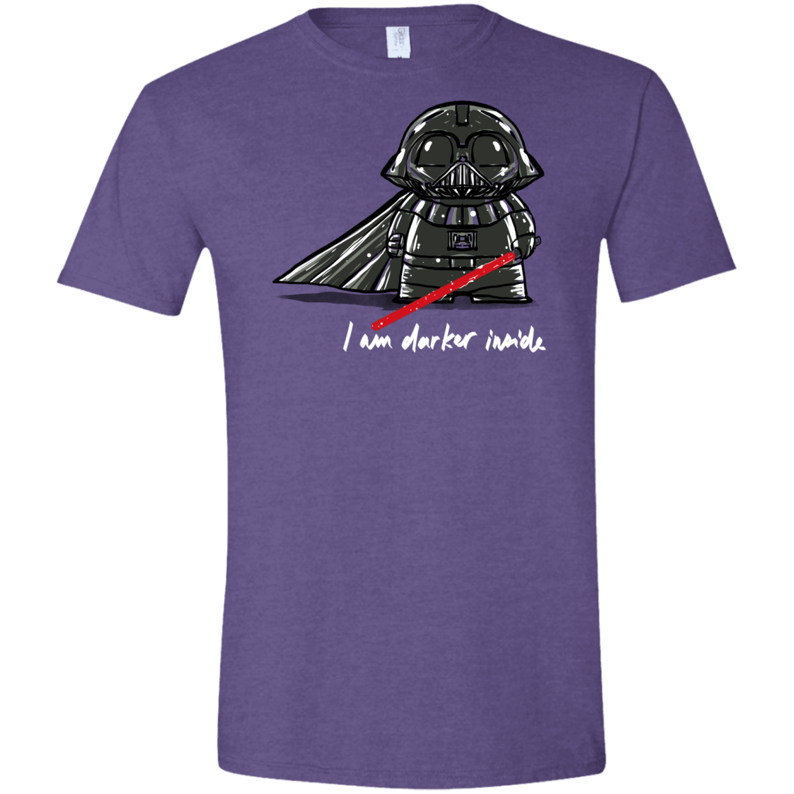 T-Shirts Heather Purple / S Darker Inside Men's Semi-Fitted Softstyle