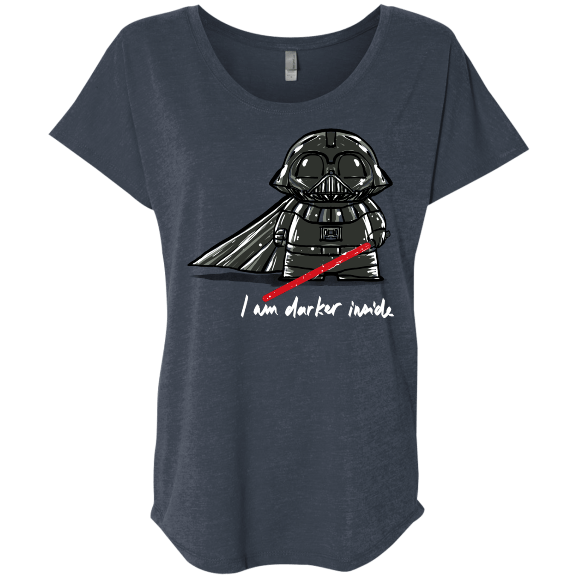 T-Shirts Vintage Navy / X-Small Darker Inside Triblend Dolman Sleeve