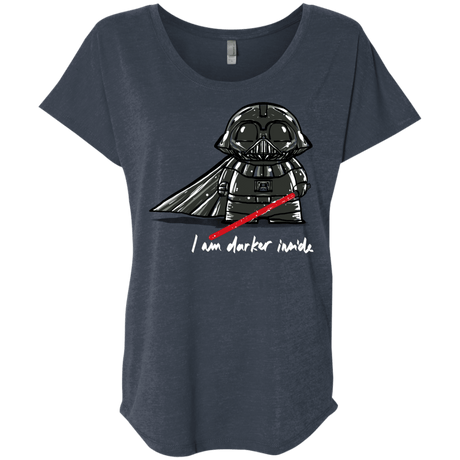 T-Shirts Vintage Navy / X-Small Darker Inside Triblend Dolman Sleeve