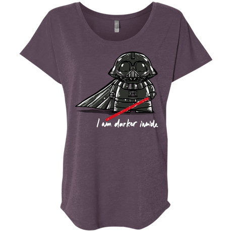 T-Shirts Vintage Purple / X-Small Darker Inside Triblend Dolman Sleeve