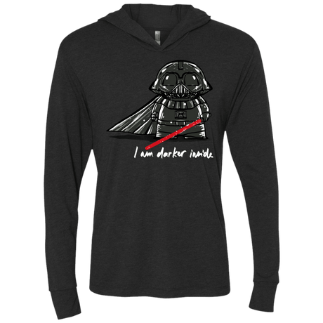 T-Shirts Vintage Black / X-Small Darker Inside Triblend Long Sleeve Hoodie Tee