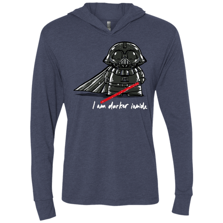 T-Shirts Vintage Navy / X-Small Darker Inside Triblend Long Sleeve Hoodie Tee