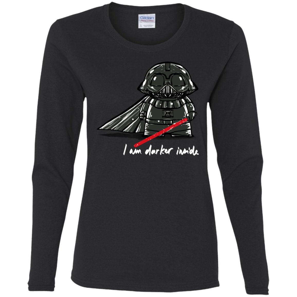 T-Shirts Black / S Darker Inside Women's Long Sleeve T-Shirt