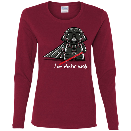 T-Shirts Cardinal / S Darker Inside Women's Long Sleeve T-Shirt