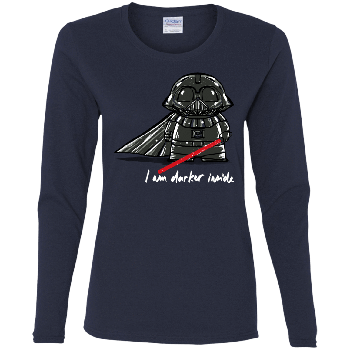 T-Shirts Navy / S Darker Inside Women's Long Sleeve T-Shirt