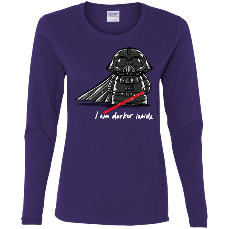 T-Shirts Purple / S Darker Inside Women's Long Sleeve T-Shirt