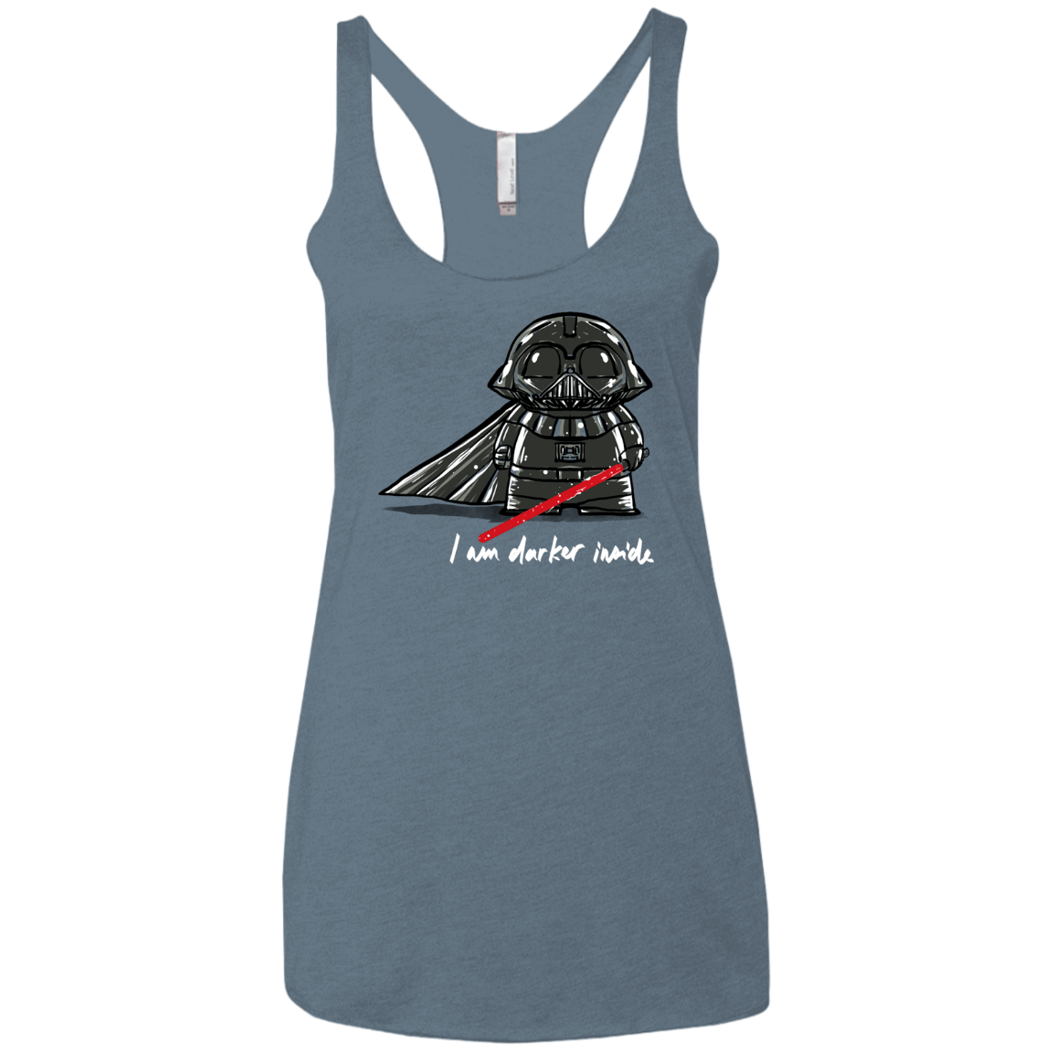 T-Shirts Indigo / X-Small Darker Inside Women's Triblend Racerback Tank