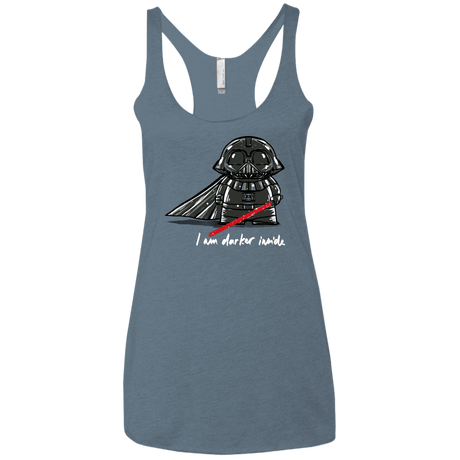 T-Shirts Indigo / X-Small Darker Inside Women's Triblend Racerback Tank