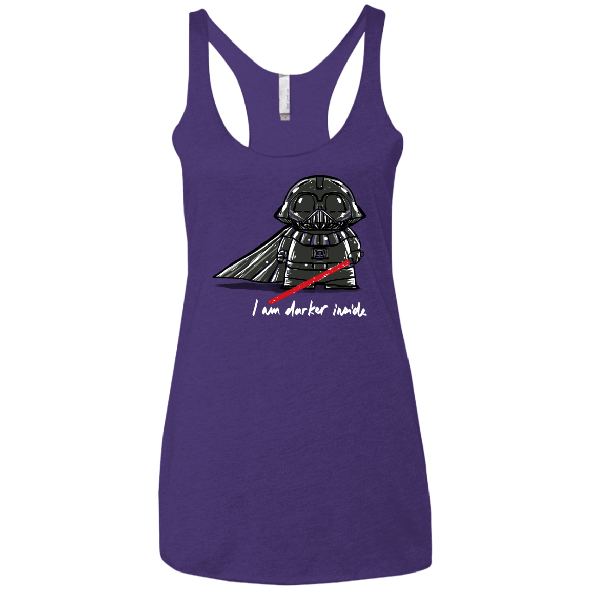 T-Shirts Purple Rush / X-Small Darker Inside Women's Triblend Racerback Tank