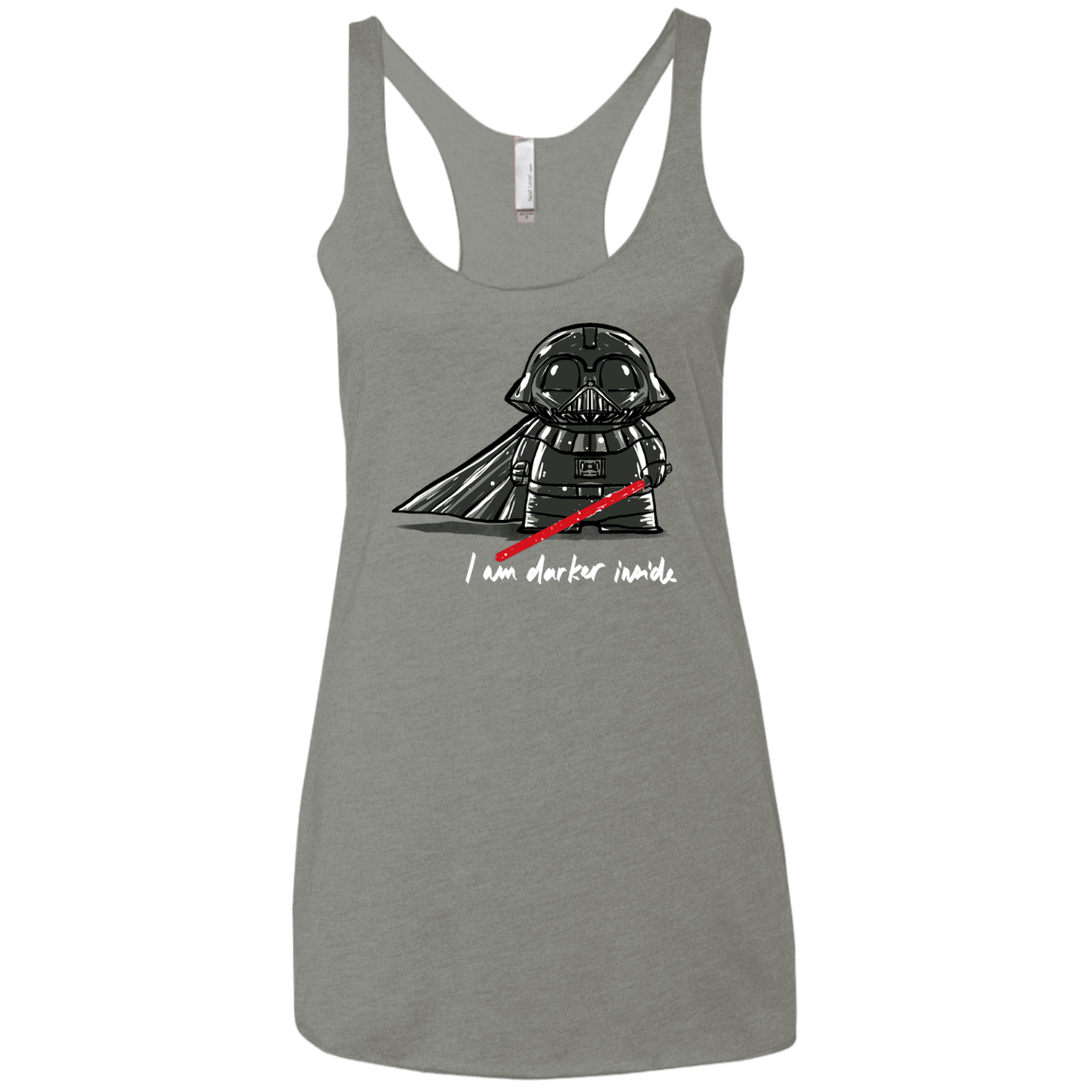 T-Shirts Venetian Grey / X-Small Darker Inside Women's Triblend Racerback Tank