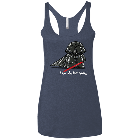 T-Shirts Vintage Navy / X-Small Darker Inside Women's Triblend Racerback Tank