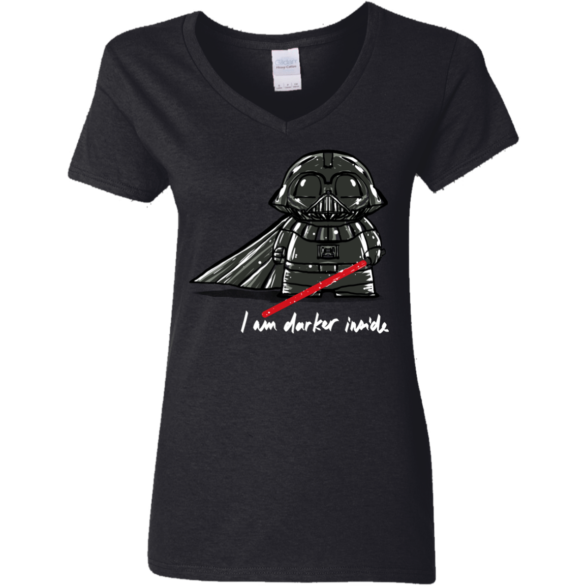 T-Shirts Black / S Darker Inside Women's V-Neck T-Shirt